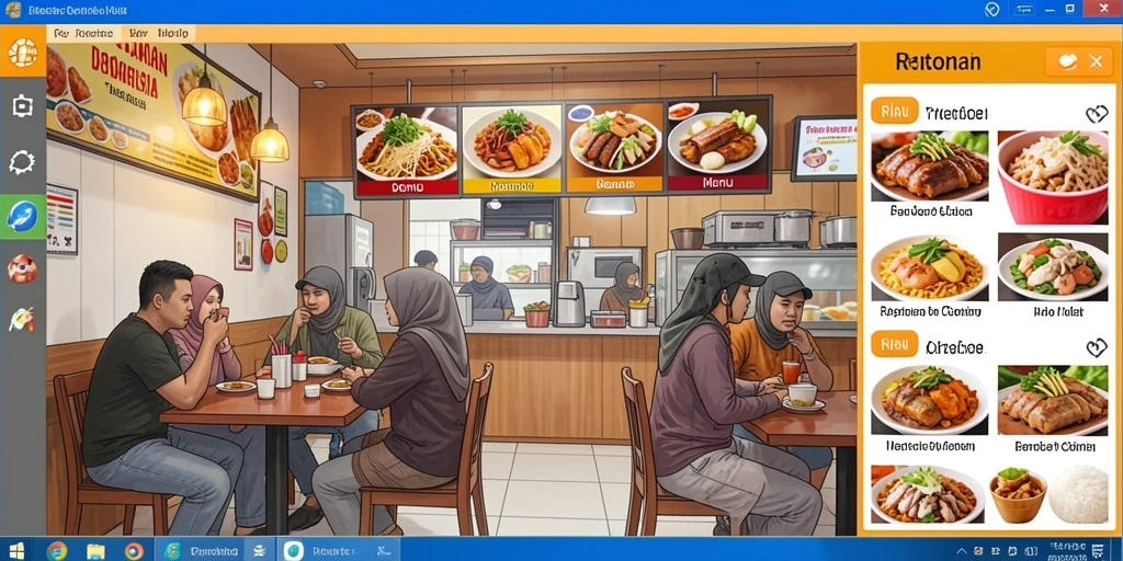 Tampilan antarmuka pengguna yang memikat dan informatif.