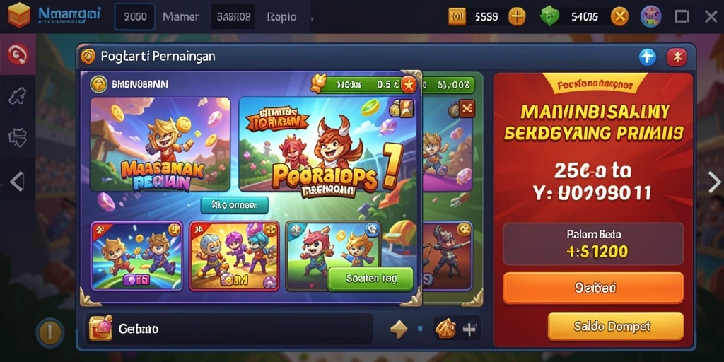 Tampilan antarmuka permainan yang menarik dan mudah digunakan.