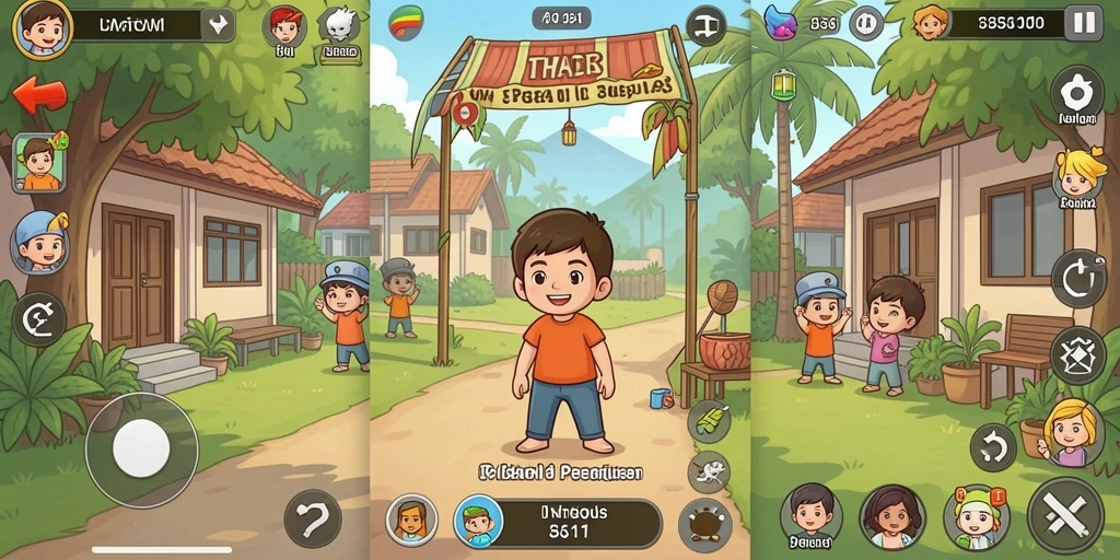Tampilan halaman utama dengan berbagai pilihan permainan.
