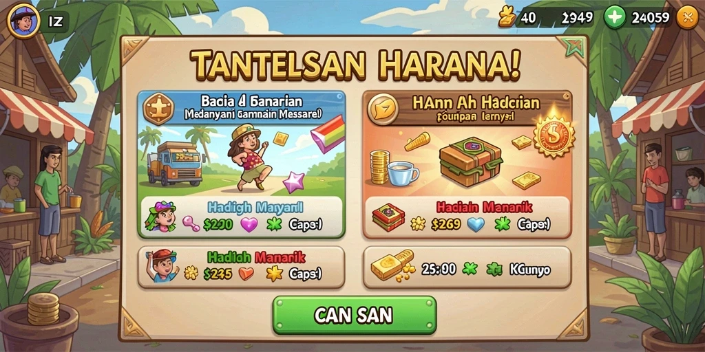 Tampilan karakter utama yang menarik dan penuh karakter.
