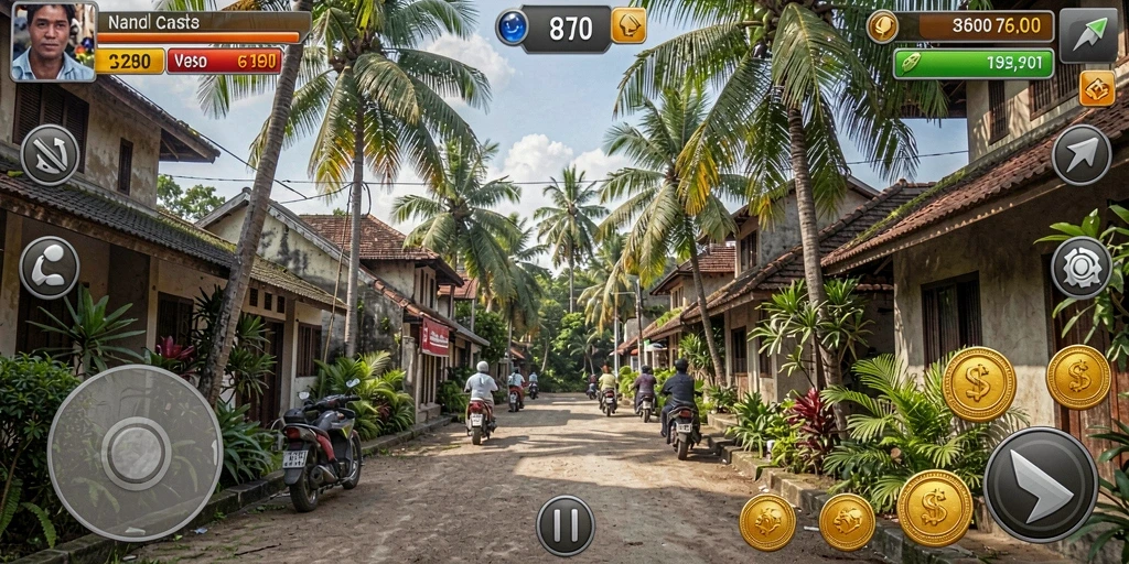 Menampilkan aksi seru di medan perang.