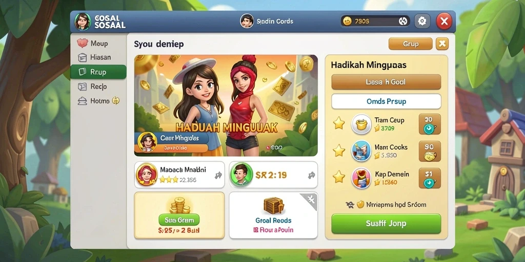 Tangkapan layar yang menunjukkan antarmuka permainan yang menarik.